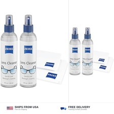 ZEISS Lens Care Pack 2x 8oz Streak-Free Lens Spray and Microfiber Cloths fo...