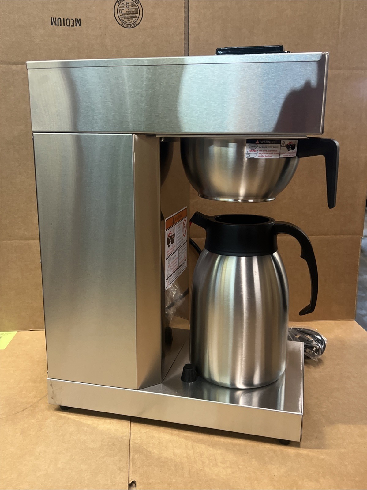 S 12 Cup Drip Coffee Maker Brewer With 74oz Thermal