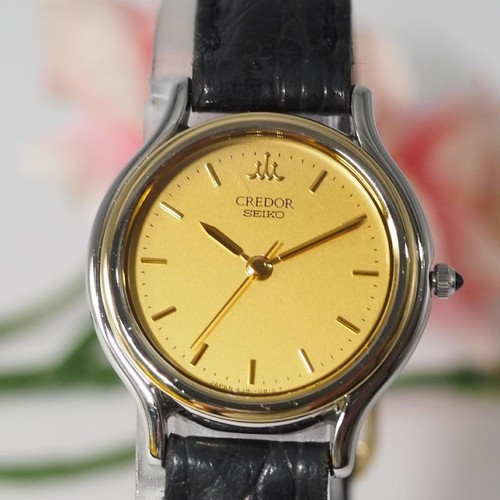 Reloj Cuarzo CREDOR Seiko K18 Bisel Oro Modelo C964 Excelente Estado - Imagen 3 de 10