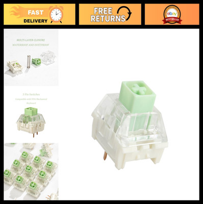 65 Pack RGB Mechanical Keyboard Switches - Kailh Box Jade, 3 Pin, IP56 Waterproo