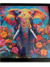 ELEPHANT - Colorful Diamond Art Painting - Finished - FRAMED