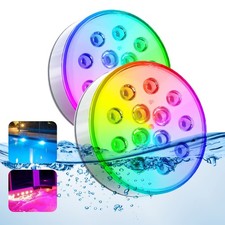 Pool Lights, Upgraded Rechargeable Submersible LED Lights with Remote IP68 Wa...