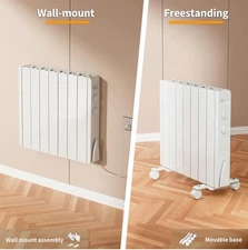 1500W Electric Panel Wall Heater, Plug-in Smart Convection Space Heaters