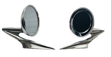 Bullet Side Mirror Pair Chrome Vintage Nos 60s 70s Chevy Ford Mopar Hot Rod Lb5