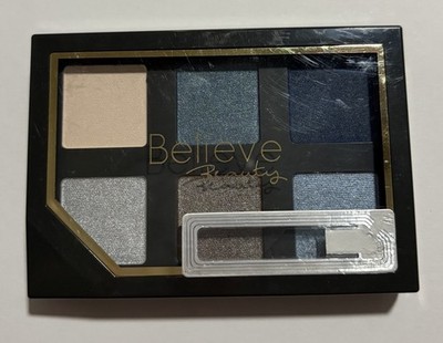 Believe Beauty Into The Blue Eyeshadow Palette 6 Shade Shimmer Matte NEW