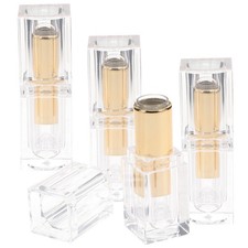  4 Pcs Tube De À Lèvres Vide Tubes Rouge Rechargeables Transparent