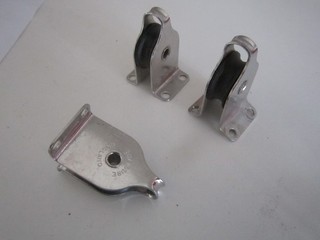 DINGHY BASE MOUNTED BLOCKS x 3 Sea Sure 2020 suit max 4mm dia line USED