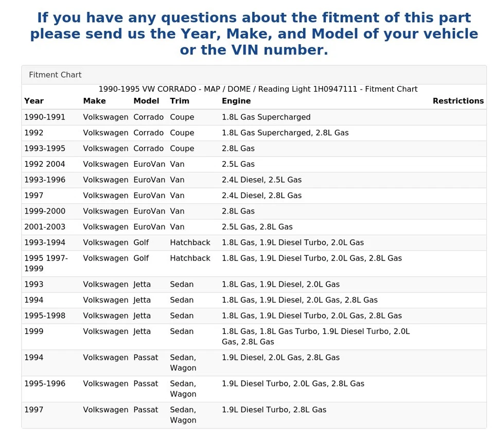 VW CORRADO 1990-1995 - MAPA / CÚPULA / luz de lectura 1H0947111 Foto 4 de 4