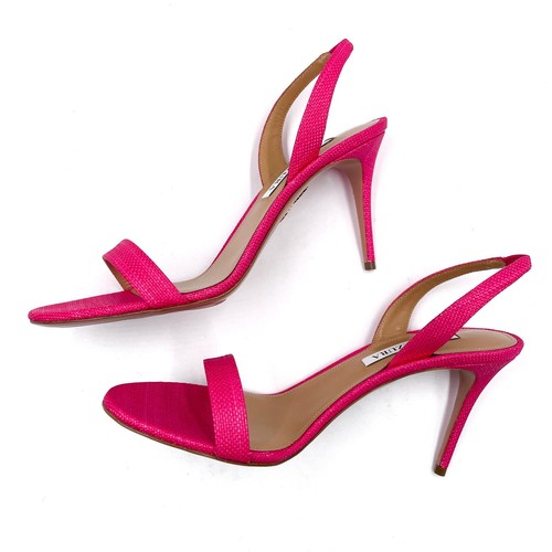Aquazzura SO NUDE Sandals Slingback Fuchsia Pink Stiletto Heels Sz 39 / 9 - Picture 6 of 10