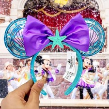 Loungefly Princess Stained Glass Little Mermaid Ariel Ear Disney Headband NEW