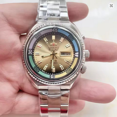 Japan Uhr Orient KING DIVER Automatikuhr KD  goldenes Zifferblatt 21 JEWEL...