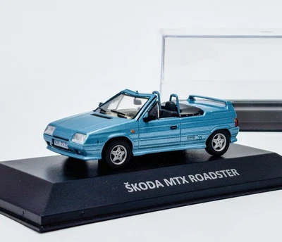 DE AGOSTINI Skoda MTX Roadster (1991) blau + Plexiglasbox DeA 1:43