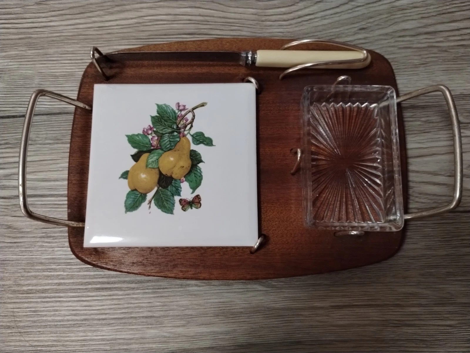 Vintage Wyncraft Cheese Board Complete Great Condition