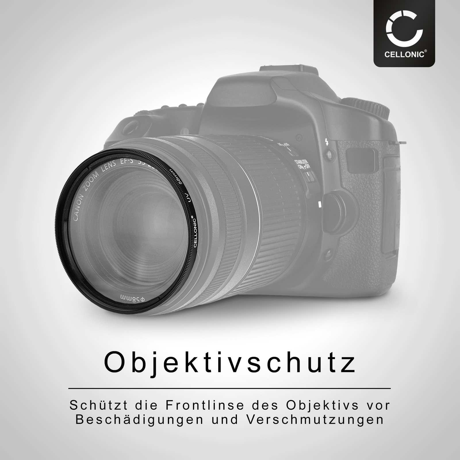 UV Filter 58mm für Canon EF 70-300mm f4.5-5.6 DO IS USM EF 50mm f1.4 USM XA15