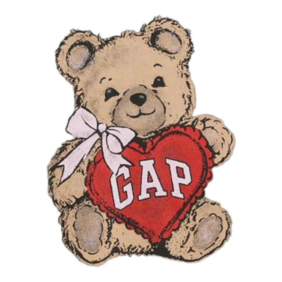 NWT Gap Kids Gray Sweater with Bear & Heart Print Girl's #835122 - Image 3 of 3