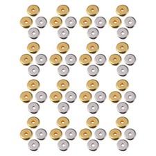 80 Pcs Small Beads for Bracelets Loose Jewelry Flat Round Spacer