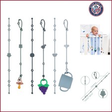 6-Pack Baby Toy Straps, Silicone High Chair  Stroller Straps, Toddler Bottle...