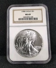 1988 $1 American Silver Eagle Coin .999 Fine NGC MS69 7894