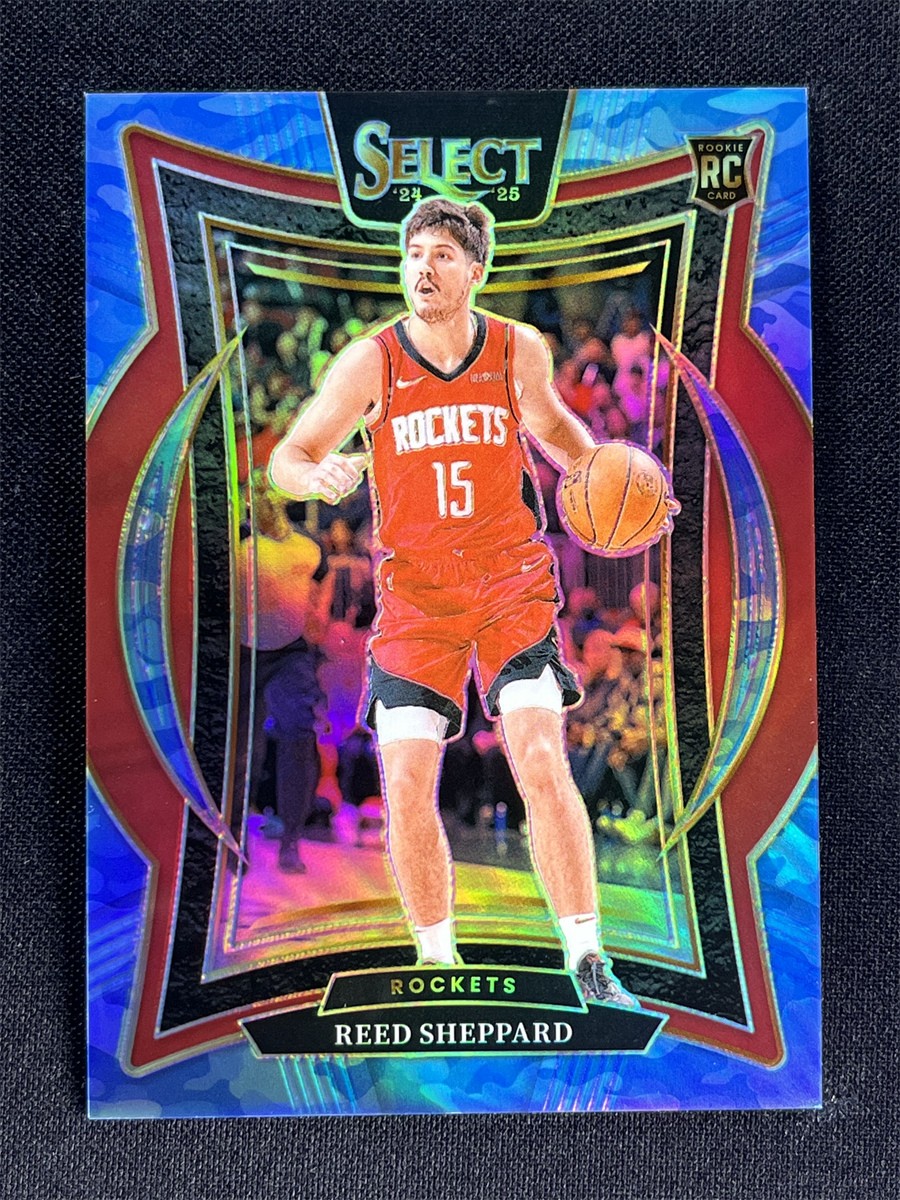 2024-25 Panini Select Reed Sheppard #68 Concourse Camo Blue Prizm Rookie RC /99