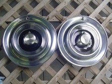 Two Vintage 1957 57 Chrysler Imperial Hubcaps Wheel Covers Antique Classic Mopar Two Vintage 1957 57 Chrysler Imperial Hubcaps Wheel Covers Antique Classic Mopar