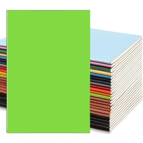24 Pack A5 Kraft Notebooks Unlined Bulk Journal 80 GSM Thick Paper