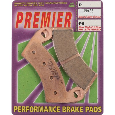 Caltric Sintered Brake Pad Set Front & Rear For Polaris Ranger 900 Diesel Crew 2014-2015 - Semi-Metallic