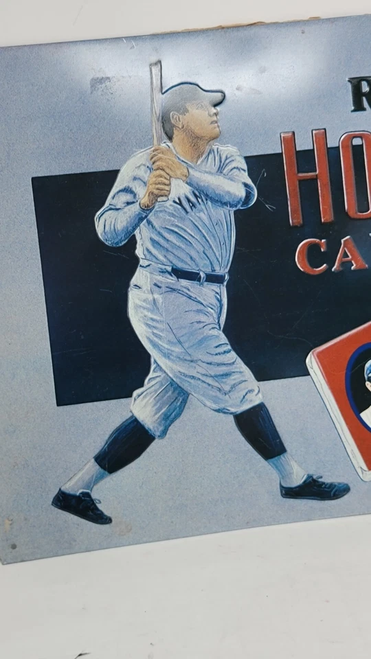 Babe Ruth New York Yankees Ruth's Home Run Candy Bar Metal Tin Sign, In Preloved - Image 3 of 4