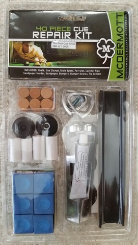 IN STOCK, 40 Piece Pool Cue Tip Repair Kit, McDermott Pool Cue Repair - Picture 2 of 3