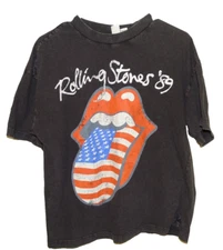 Rolling Stones - ‘89 T-shirt H&M Divided Unisex Size Small black faded wash look
