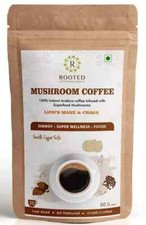 CAFÉ AUX CHAMPIGNONS ARABICA INSTANTANÉS ENRACINÉS BIO neuf 50 GM livraison g...