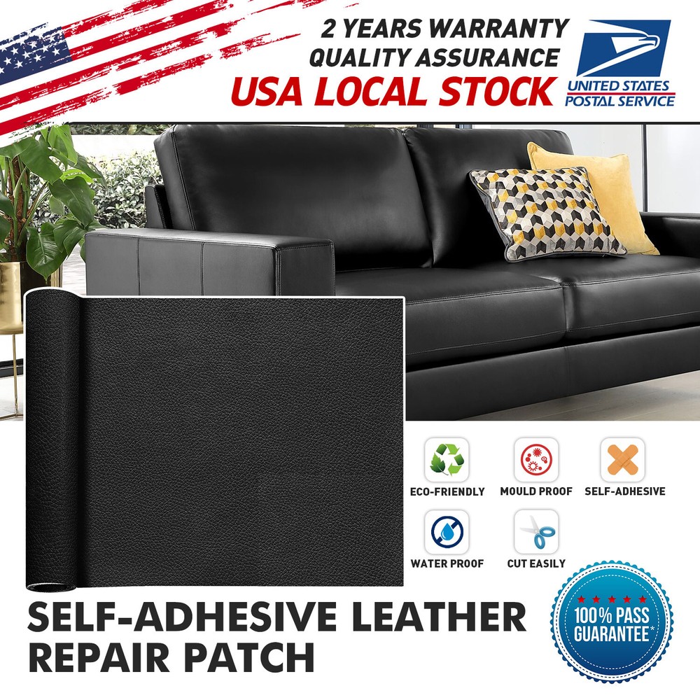 Leather Repair Kit Self-Adhesive Patch Stick on Sofa Clothing Auto Seat Couch US