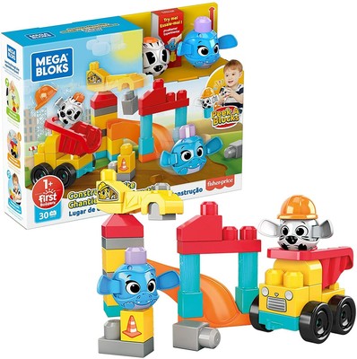 NEU OFFIZIELLE MEGA BLOKS PEEK A BLOCKS BAUSTELLE