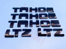 Gloss Black Overlay EMBLEM Fit TAHOE Nameplate Letter for GM 07-20 TAHOE LTZ