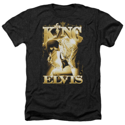 ELVIS PRESLEY THE KING Licensed Adult Men's Heather Band Tee Shirt SM-3XL