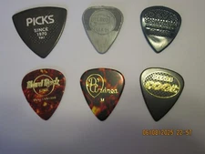 Lot of 6 Assorted Guitar Picks - Herco, Dava, COOL, D'Andrea, & Others #931