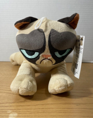 Grumpy Cat Plush by Toy Factory Laying Down Kitty Toy Stuffed Animal New w Tag
