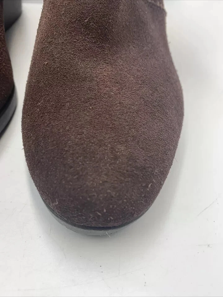 Crocs Brown Dual Comfort Leigh Wedge Suede Ankle Boots Uk Size 6.5 US8.5 Pull On - image 3 of 4