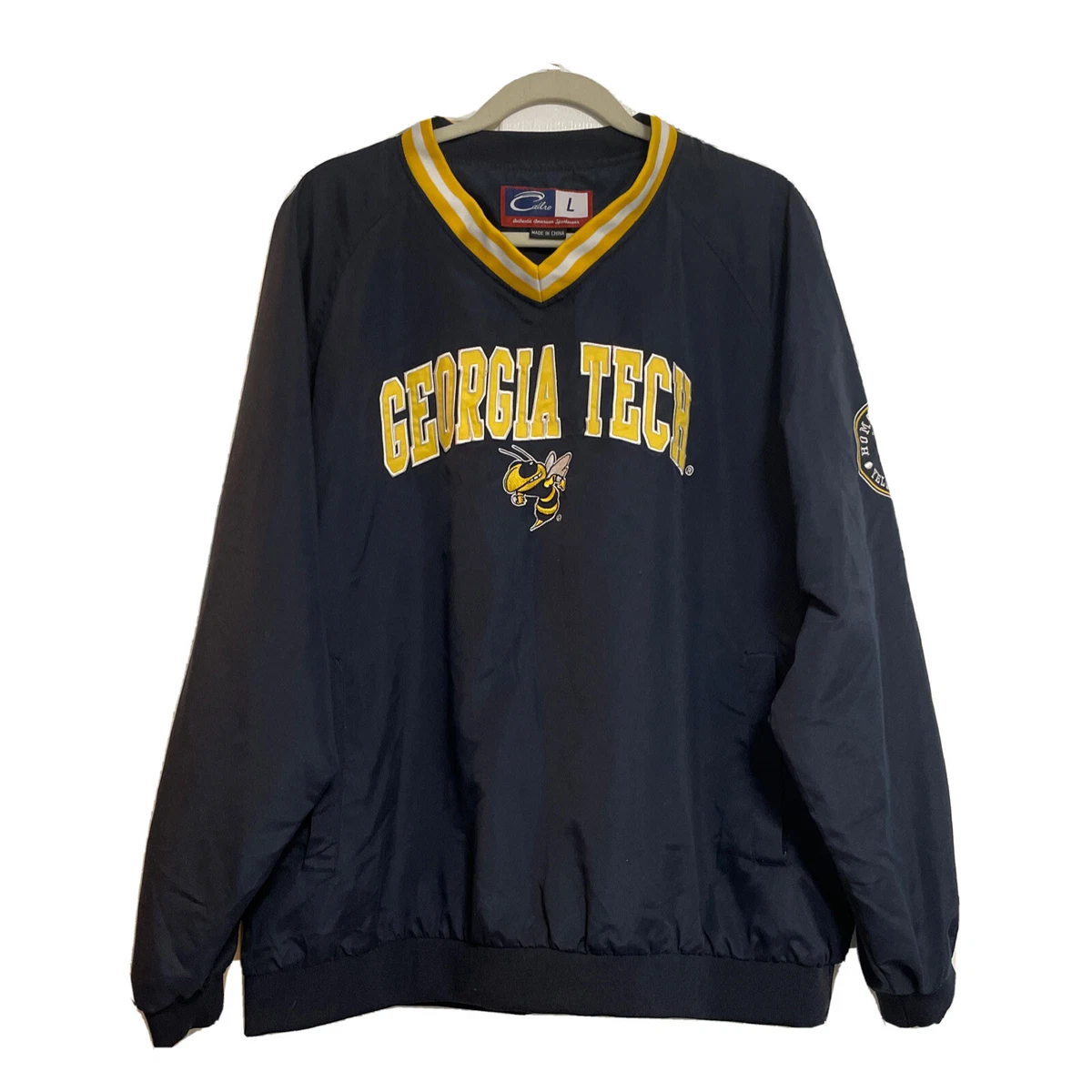 Georgia Tech Yellow Jackets Embroidered College Team Large Pullover Blue Jacket