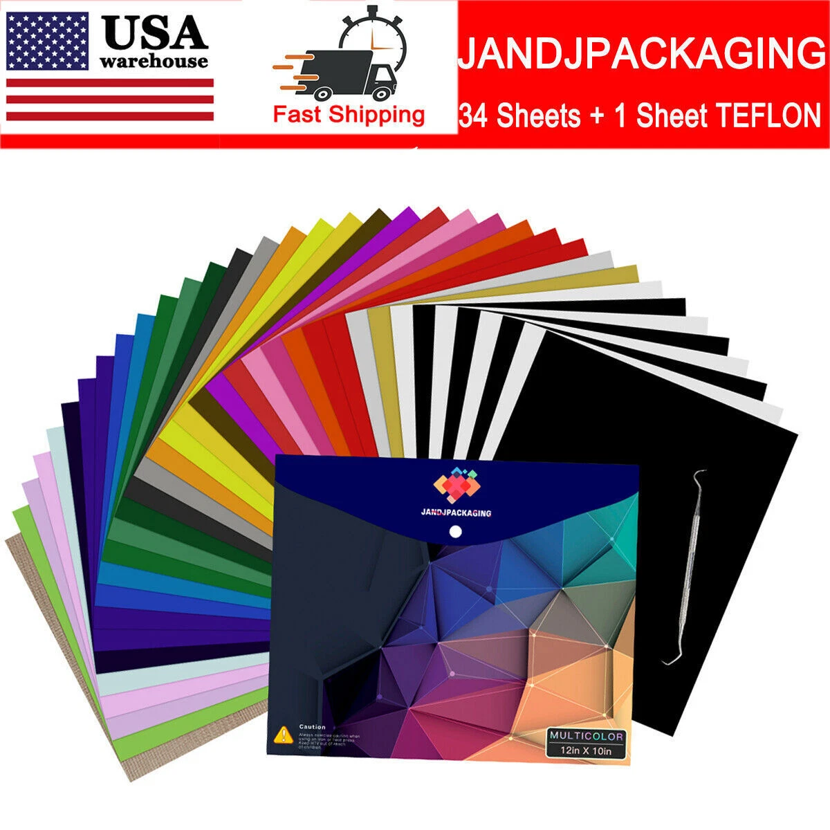 HTV Heat Transfer Vinyl Bundle - 12 x 10 Red HTV Vinyl, 10 Sheets Red  Iron