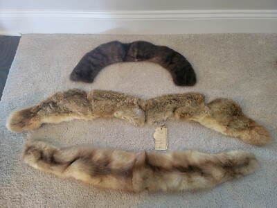 Vintage Stone Marten Lot of Fur Collar Wraps Hengerer Co 24 34 40  Lengths