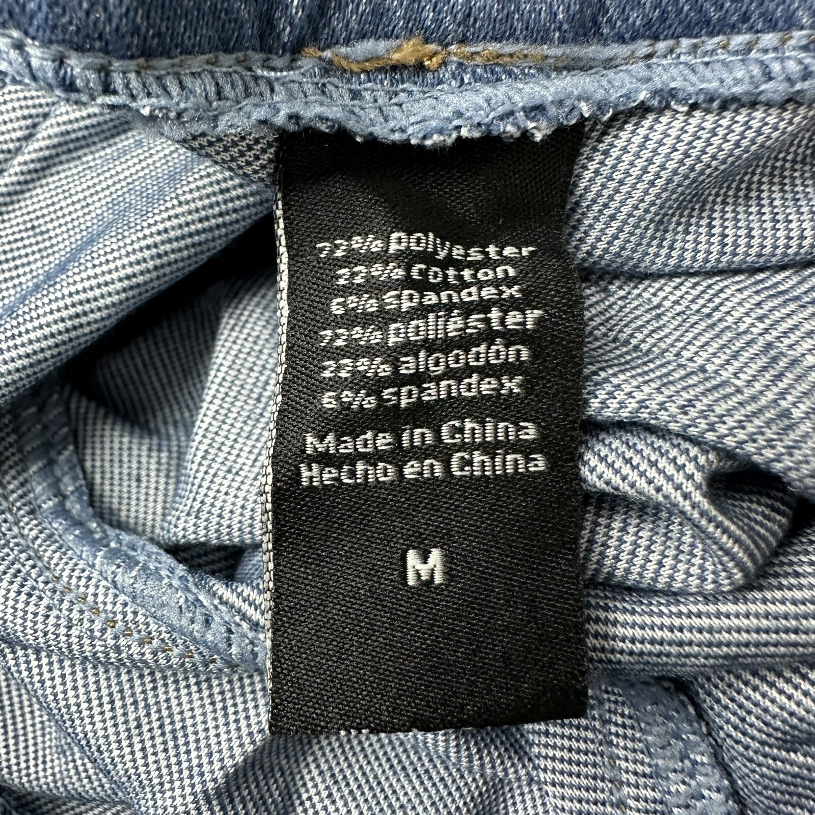 June and Daisy Womens Light Denim Capri Jeggings Stretchy Back Pockets