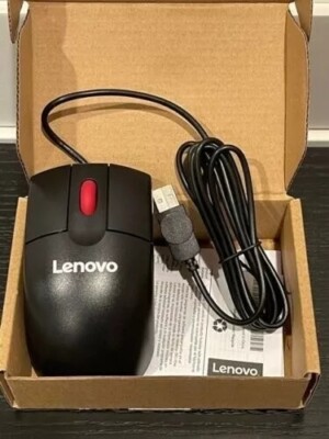 BRAND NEW--Lenovo MO28UOB 3-Button Wired USB Optical Scroll Wheel Mouse