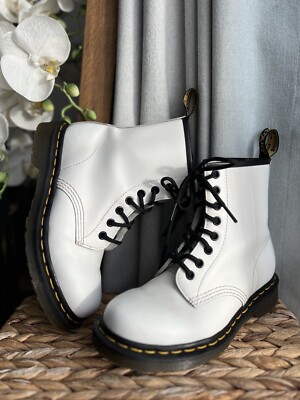 Dr Martens 11822 Doc White Leather Boots UK Size 3 EU 36