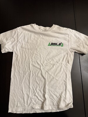 Sz S- Vlone x Juice Wrld x Double Agent smile shirt men s white hip-hop designer