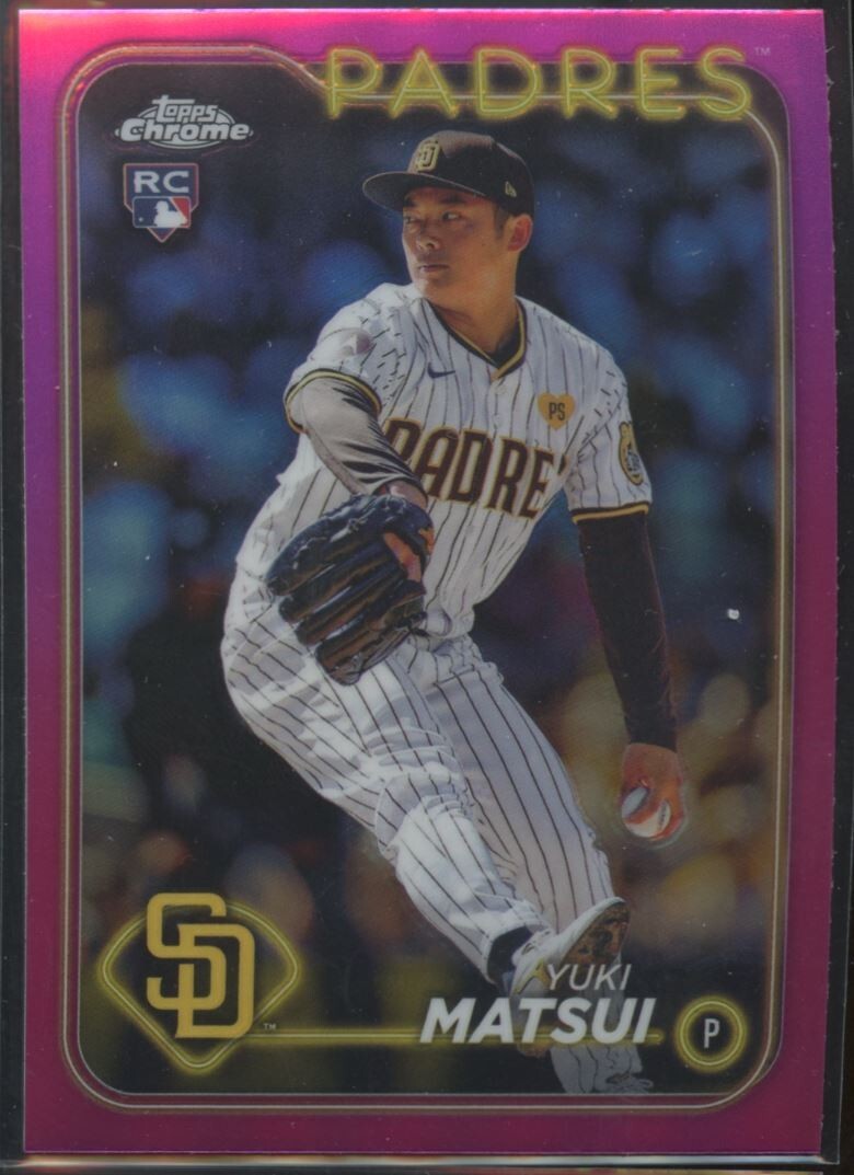 2024 Topps Chrome - Pink Refractor #116 Yuki Matsui (RC)