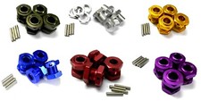 1/8 Scale RC Nitro Buggy 17mm Alloy Wheel Hubs Hex Adapter Nut Pin x 4 Colours