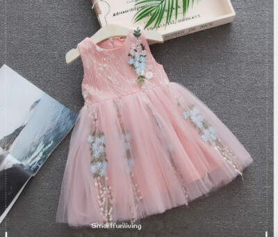 Kids Toddler Girl Pink Dress Lace Tulle Tutu Party Wedding Outfit Dresses |  eBay