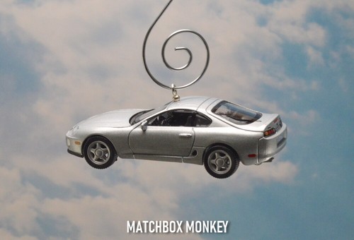1993 Silver Toyota Supra Custom Christmas Tree Ornament 1/64 Adorno Hatchback - Picture 2 of 12