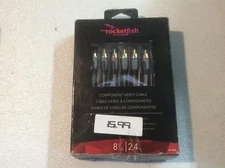 Rocketfish - 8' Component Video Cable - Gray Model: RF-G1208