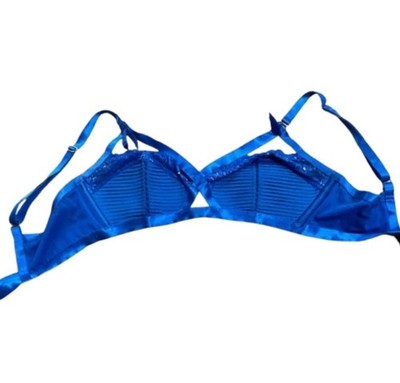 Dita Von Teese Madame X Wireless Bralette Bra Electric Blue 34B